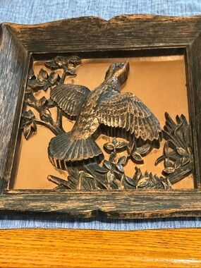 Vintage Coppercraft Guild 1963 copper 3-D framed bird wall art